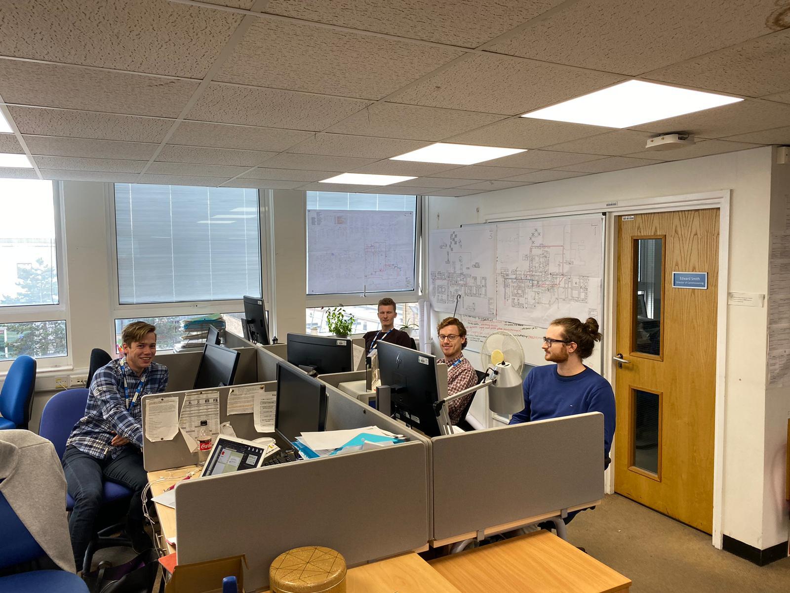 Our Team of Volunteering Engineers in Addenbrooke's Hospital in March 2020